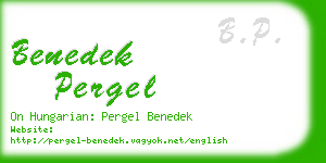 benedek pergel business card